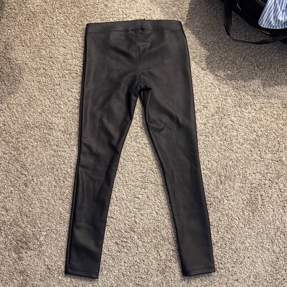 Express Black Faux Leather Pants - Picture 4 of 4